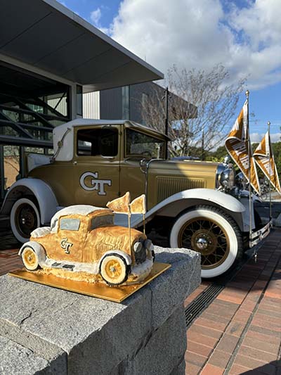 School of Interactive Computing's Jessica Roberts made a cake of the Wreck during homecoming week. 