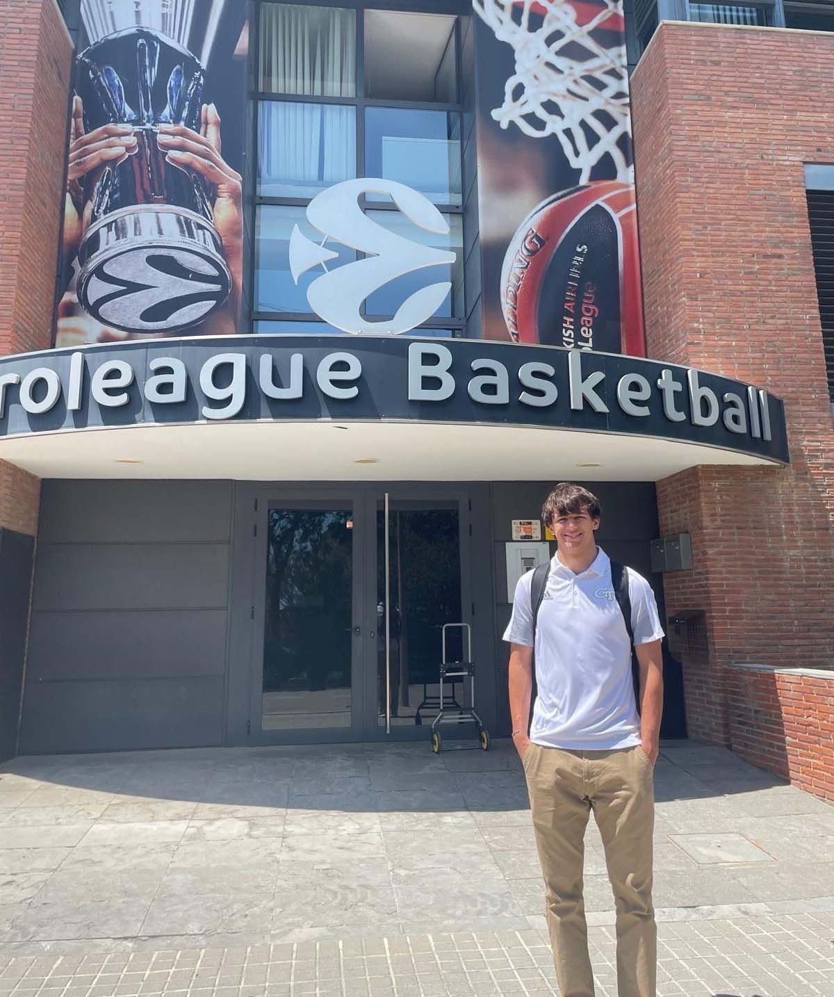 San Miguel completed an internship with Euroleague Basketball last summer, working on the sustainability team.