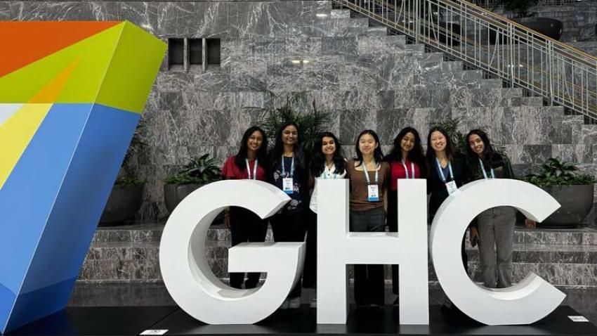 Students attend the Grace Hopper conference. (Photos courtesy of College of Computing)