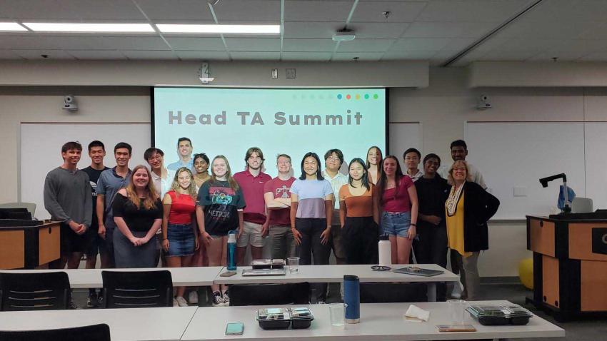 Head TAs discussed ideas and strategies in their first summit. Photos by Mary Hudachek-Buswell.